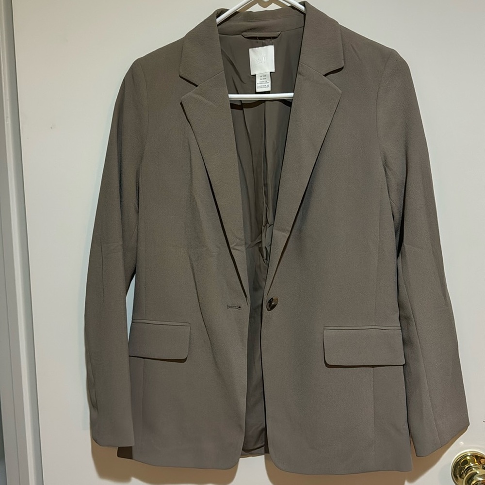 H&M Tan Single-Button Blazer